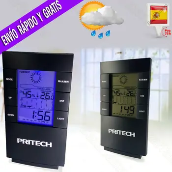 DEPALMERA | PRITECH, Digitalno uro, vremenske postaje, črne Barve, temperatura, vlažnost, termometer, higrometer, DP-CC630NG